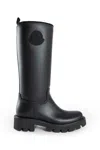 Moncler Rubber Kickstream Boots With Drawstring In Black