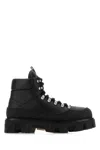 Moncler Peak Trek Leather Lace-up Boots In Black
