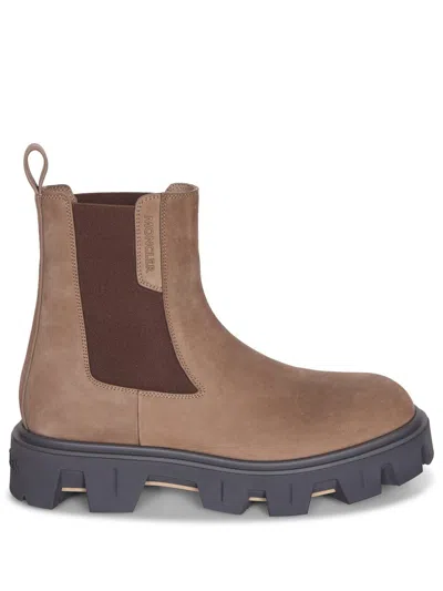 Moncler Boots In Brown