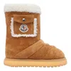 Moncler Gaia Pocket Suede Ankle Boots In Brown