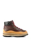 Moncler Peka Trek Leather Hiking Boots In Multicolor