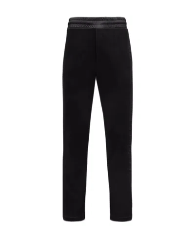 Moncler Born To Protect Logo-print Joggers In Black