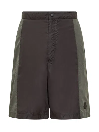 Moncler Born To Protect Mini Shorts In Grigio