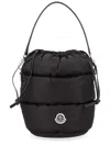 Moncler Caradoc Fabric Bucket Bag With Adjustable Strap In Black