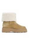 Moncler Aurea Mid Ankle Boots In Brown