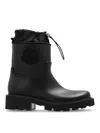 Moncler Kickstream Calf Height Rain Boots In Black