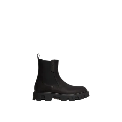 Moncler Bottes Chelsea Peak City En Nubuck In Black