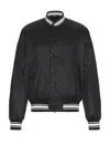 Moncler Reversible Bouchet Varsity Bomber Jacket In Black