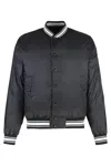 Moncler Bouchet Reversible Padded Bomber Jacket In Black