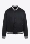 Moncler Bouchet Reversible Padded Bomber Jacket In Black