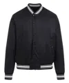 Moncler Reversible Bouchet Varsity Bomber Jacket In Black