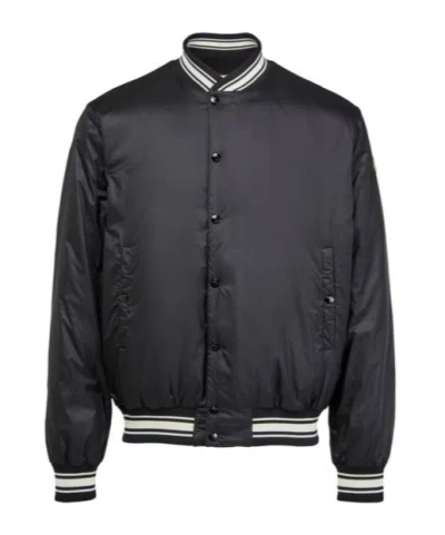 Moncler Bouchet Reversible Padded Bomber Jacket In Black