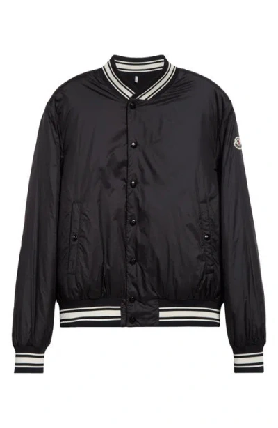 Moncler Bouchet Down Baseball Jacket In Black