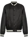 Moncler Reversible Bouchet Varsity Bomber Jacket In Black