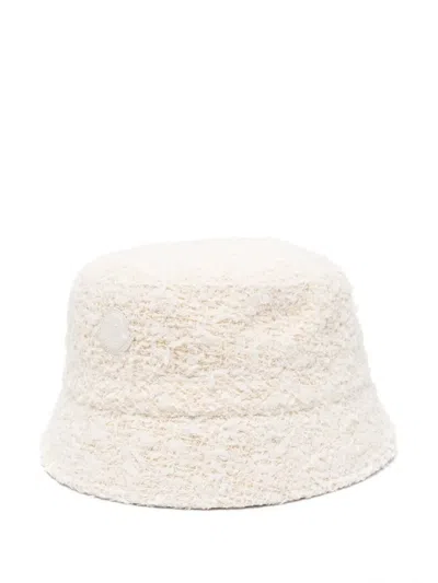 Moncler Embroidered Bucket Hat In White