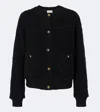 Moncler Teddy Bomber Jacket In Black