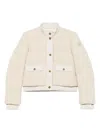 Moncler Button-down Bomber Jacket In Neutral