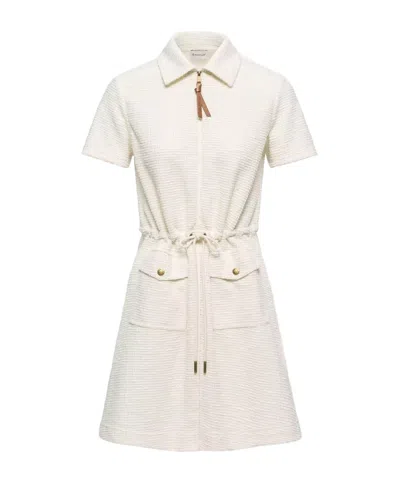 Moncler Bouclé Mini Dress In White