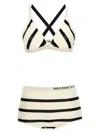 Moncler Cross-back Design Striped Bikini