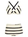 Moncler Cross-back Design Striped Bikini