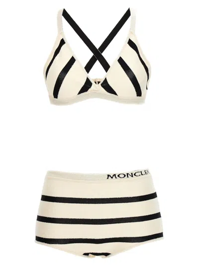 MONCLER MONCLER BOUCLÉ STRIPED BIKINI