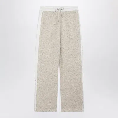 Moncler Bouclé Trousers In Neutral
