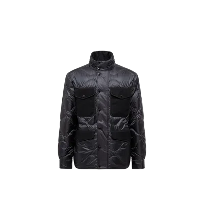 Moncler Boujean Reversible Down Field Jacket, Men, Black, Size: 5 In Blue