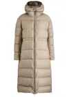 Moncler Boulogne Reversible Quilted Shell Coat In Beige