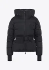 Moncler Bouquetin Padded Jacket Drawstring In Black