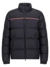 Moncler Puffer Jacket With High Collar And Quilted Design In Black