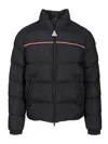 Moncler Puffer Jacket With High Collar And Quilted Design In Black