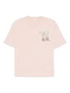Moncler Bow-embroidered T-shirt In Pink