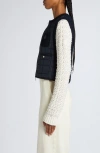 Moncler Box Quilted Down Vest In Navy Blue