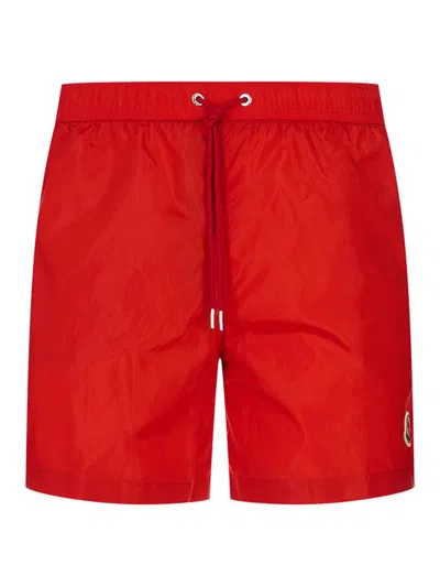 Moncler Boxer Mare In Red