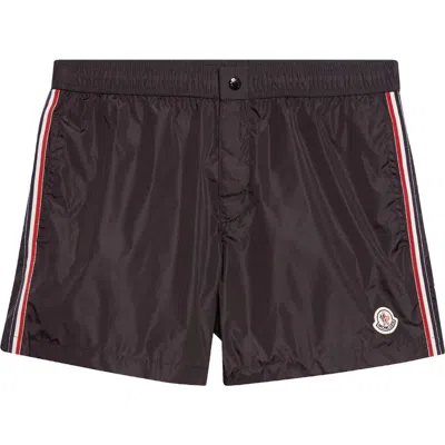 Moncler Boxer Mare Swim Shorts In Brown