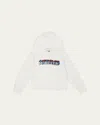 Moncler Boy's 3d Logo-print Cotton Hoodie In White