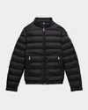 Moncler Boy's Acorus Puffer Down Jacket In Black