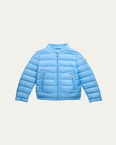 Moncler Kids' Boy's Acorus Puffer Down Jacket In Blue