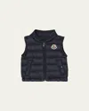 Moncler Boy's Amaury Puffer Vest In Navy Blue