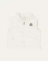 Moncler Boy's Amaury Puffer Vest In White