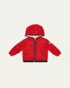 Moncler Kid - Anton Hooded Rain Jacket In Red