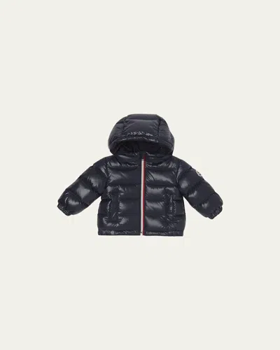 Moncler Kids' Boy's Aubert Hooded Down Jacket In Black