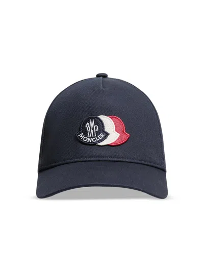 Moncler Boy's Baseball Hat In Cotton In Blue