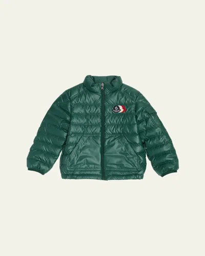 Moncler Kids' Boy's Bengi Down Jacket In Green