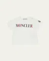 Moncler Boy's Chest Logo Short-sleeve T-shirt In White