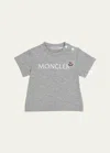 Moncler Boy's Classic Logo-print T-shirt In Grey