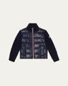 Moncler Boy's Combo Puffer Down Cardigan