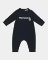 Moncler Boy's Coverall W/ Classic Logo In Navy Blue