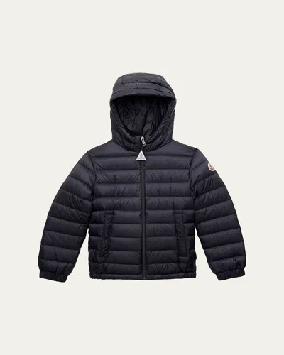Moncler Kids' Boy's Dilar Hooded Down Jacket In Black