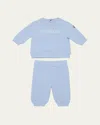 Moncler Long-sleeved Sweatshirt Set In Blue